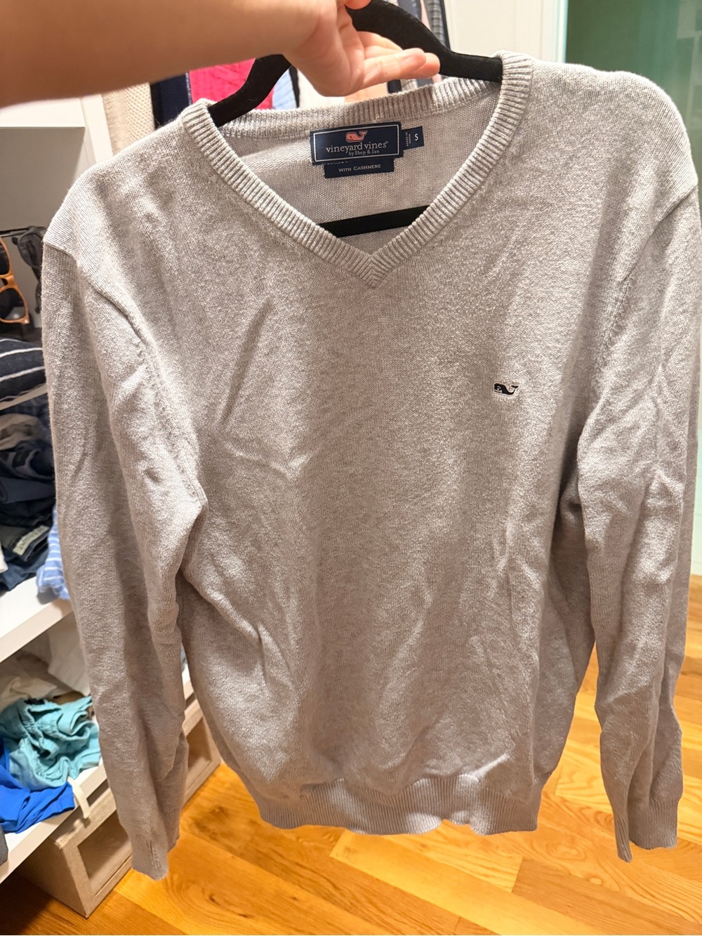 Vineyard Vines Light Gray V-Neck Sweater